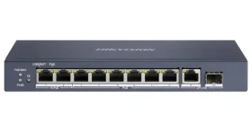 Hikvision DS-3E0510HP-E / Switch / 8x Gigabit PoE (2x Hi-PoE) / RJ45 + SFP uplink / 110W / dosah 300m (DS-3E0510HP-E)