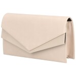 Elegantní koženkové psaníčko s výrazně zkosenou klopou Elane, béžová