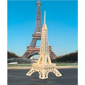 WOODCRAFT Dřevěné 3D puzzle Eiffelova věž menší