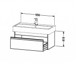 DURAVIT - Ketho Umyvadlová skříňka 41x95x44 cm, 1 zásuvka, lesklá bílá KT668802222
