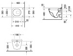 DURAVIT - Starck 3 Závěsné WC, s HygieneGlaze, bílá 2202092000