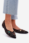 Dámské Baletky Zdobené Krystaly Černé Valena 36