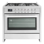 PHILCO PCGD 900 X Sporák kombinovaný stříbrná / 106 l / 5 plotýnek / 8 programů / Energetická třída A (8590669244492)