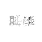GROHE - Solido Set předstěnové instalace, klozetu Euro Ceramic, sedátka SoftClose a tlačítka Arena Cosmopolitan, Triple Vortex, chrom 102514SH00