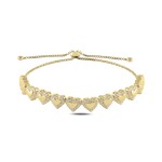 LUNICA Stříbrný náramek srdíčka 0058 0458