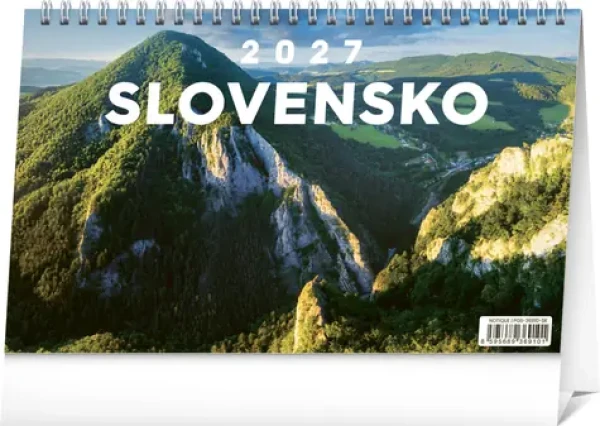 NOTIQUE Slovensko 2027 / Stolní kalendář / 23,1 × 14,5 cm