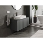 MEXEN/S - Orio koupelnová skříňka pod umyvadlo 100 cm s deskou, 1 šuplík, grafit mat 91A10-10047-1-BFC66