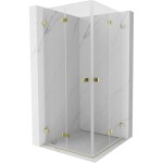 MEXEN/S - Lunar-F Duo sprchový kout skládací dveře 95 x 95, transparent, zlato 836-095L-095P-50-00