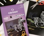 Canson Kids černý papír blok A4 220g, 10 listů
