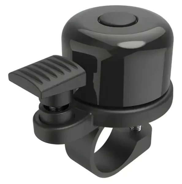 Hama AirBell černá / Zvonek na kolo se skrytým držákem pro AirTag / 85 dB / průměr 2,2 cm