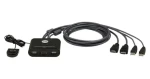 ATEN CS22HF / KVM přepínač / 2 porty / USB / HDMI / 1,2 m kabely (CS22HF-AT)