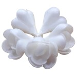 Dekorace oplatková - Růže poupě, bílá, 60 ks