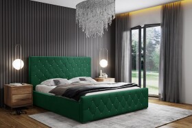 FRONTI Postel MODEL 01 180x200 zelená - MAGIC VELVET 2225
