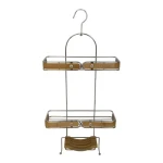 Spirella BAMBOU / Závěsná polička / bambus / chromovaná ocel / 27 x 10,8 x 55,8 cm