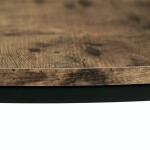 Set 2 ks stolků, MDF deska, dekor staré dřevo, kovová podnož, černý lak