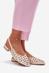 Ozdobené Baleríny Na Plochém Podpatku Béžové Nilarisela 40