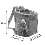 Alley šedý batoh pro psa do 10 kg Barva: Šedá, Dle váhy psa: do 6 kg