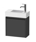 DURAVIT - Ketho.2 Umyvadlová skříňka 44x48x24 cm, 1 dvířka, panty vlevo, grafit mat K25072L49490000