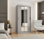 Šatní skříň Abi Rubino T1 Rozměry: 100 cm, Barva korpusu + barva dveří: Kašmír