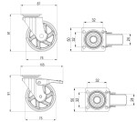 Tente kolečko 75 Top :: TT s brzdou (285209)