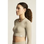 Craft Triko s dlouhým rukávem Collective Rib Cropped T-Shirt Women 1916014-608000 - Běžecký top CRAFT Collective Rib Cropped LS - hnědá Velikost textilu: M-L