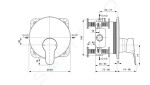 IDEAL STANDARD - Cerabase Baterie pod omítku, pro 2 spotřebiče, s tělesem, chrom A7393AA