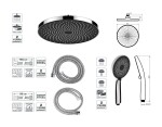Rubineta - Sprchový set SILVERFLOW s poličkou a s příslušenstvím OLBA624147