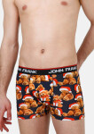 Pánské boxerky John Frank JFBD08 Tm. modrá M