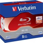 Verbatim BD-RE 25 GB 2x / Optický disk / Blu-ray Rewritable / 5 ks (43615)