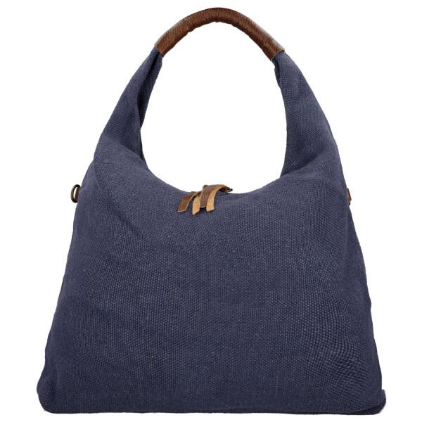 Trendy dámská textilní kabelka na rameno Alice, tmavě modrá