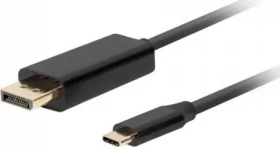 Lanberg CA-CMDP-10CU-0018-BK černá / Kabel USB-C na DisplayPort / 1.2m (CA-CMDP-10CU-0018-BK)