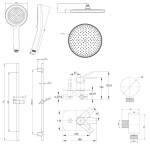 Kielle - Harmonia Sprchový set s baterií pod omítku, pro 2 spotřebiče, s příslušenstvím EcoSpare a tělesem, chrom 20623SP50