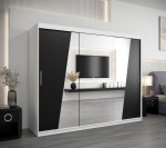 Šatní skříň Abi R0 Barva korpusu: Bílá, Rozměry: 120 cm, Dveře: Černá
