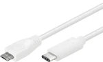 PremiumCord Kabel USB-C - Micro USB bílý / Kabel / USB 2.0 / 0,6 m (ku31cb06w)