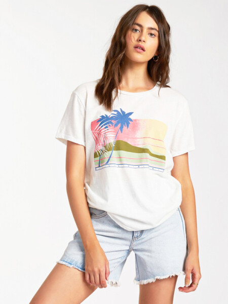 Billabong SUNNY DAYS SALT CRYSTAL dámské tričko s krátkým rukávem - XS