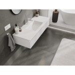 MEXEN/S - Rivel koupelnová skříňka 120 cm s umyvadlem Otis, 1 šuplík, reliéf , bílá mat 91A20-12023-1-BF01-W18M01