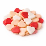 Dortisimo Cukrová srdíčka velká bílá, broskvová a červená (50 ks)