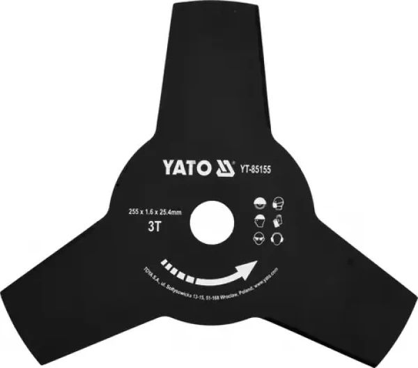YATO YT-85155 / Řezací kotouč do křovinořezu / 255 mm / otvor 25,4 mm (YT-85155)