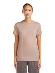 Dámské merino triko s krátkým rukávem ICEBREAKER Wmns 150 Tech Lite SS Tee Sparkling Stars, Pink Quartz velikost: M