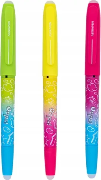 ASTRA OOPS! Gumovací pero 0.6mm Neon 1ks (mix) (5901137187600)