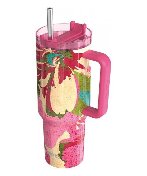 Nerezový termohrnek s brčkem Stream Pink Flambe 1200ml
