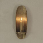 Ferm Living Nástěnný svícen Agapé Brass, zlatá barva, kov