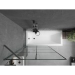 MEXEN/S - Next vanová zástěna FIX 100 x 150, černá vzor, grafit metal 895-100-000-00-77-95