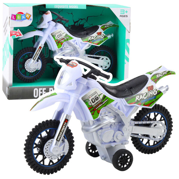 Mamido Motorka Crossbike Off-Road s efekty bílá
