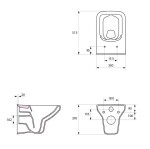 ALCADRAIN Sádromodul - předstěnový instalační systém s bílým tlačítkem M1710 + WC CERSANIT CLEANON COMO + SEDÁTKO AM101/1120 M1710 CO1