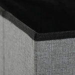 Taburet s úložným prostorem, šedá, jemně hrubá látka, TAB-462 GREY2