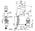 HANSA - Vantis Style Elektronická umyvadlová baterie, bateriové napájení, matná černá 5460220933