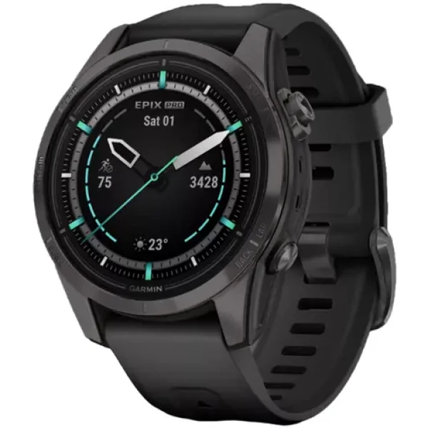 Garmin epix Pro (gen2) - Sapphire Edition černá / Chytré hodinky / 1.2" / GPS / BT / ANT+ / Wi-Fi / 10 ATM (010-02802-15)