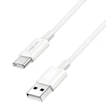 LogiLink USB-A - USB-C bílá / Nylonový kabel / USB 2.0 / 60 W / 0,5 m (CU0320)
