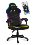 Huzaro Force 4.4 RGB černá / Herní židle / nastavitelná / nosnost až 130 kg / látka síťovina (HZ-FORCE 4.4 RGB BLACK)